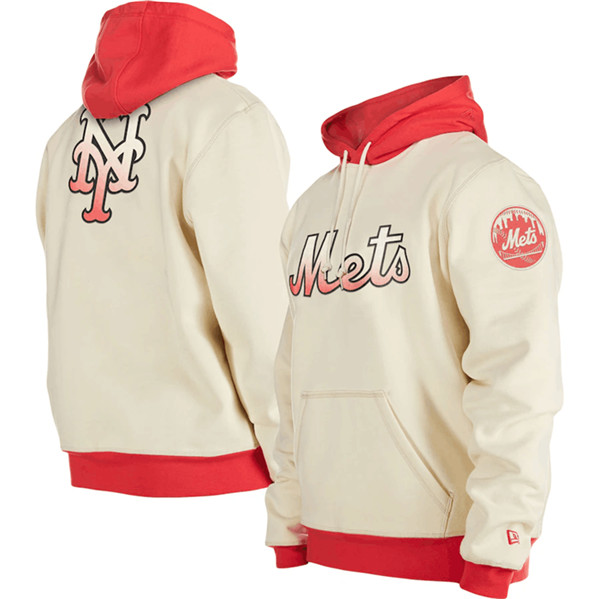 Men's New York Mets White Color Pack Team Front & Back Pullover Hoodie
